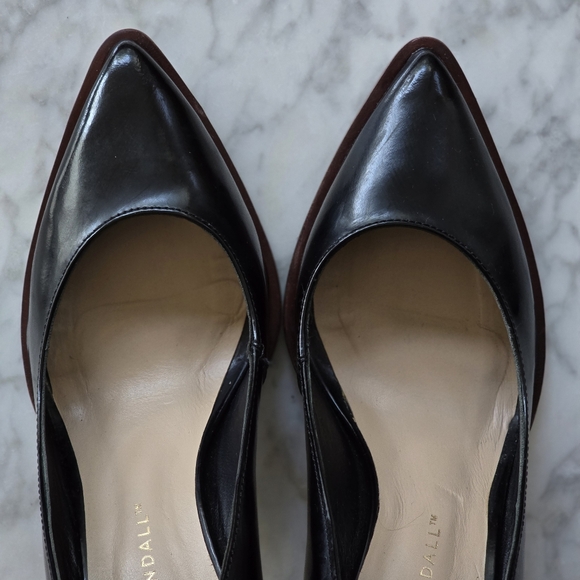 LOEFFLER RANDALL Leather Remy Block Heel Pump in Black & Cream Size 7.5 - Picture 7 of 13